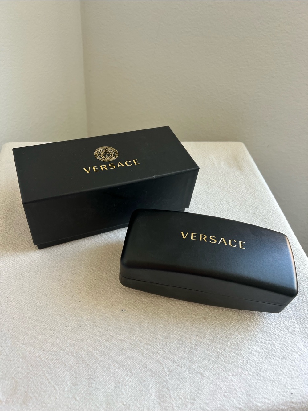 Versace Black and Gold Women's Glasses Case - Logo Detail - Picture 2 of 5